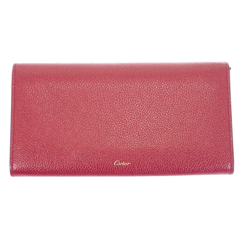 Cartier Panthère Wallet L3002080 Long Wallet Calf Bordeau Gold Hardware Women's [Used] [AB Rank]