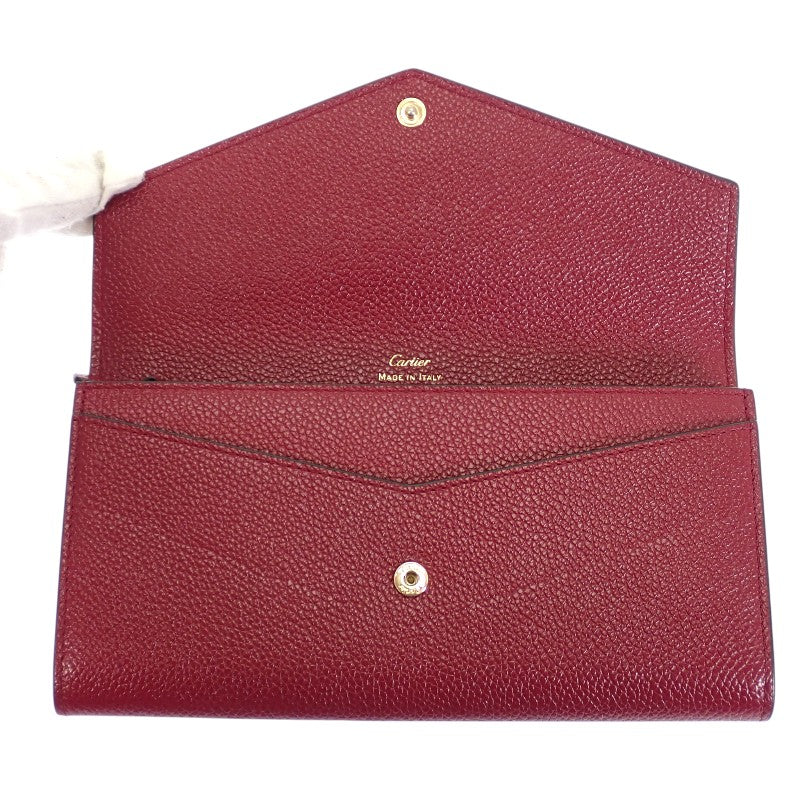Cartier Panthère Wallet L3002080 Long Wallet Calf Bordeau Gold Hardware Women's [Used] [AB Rank]