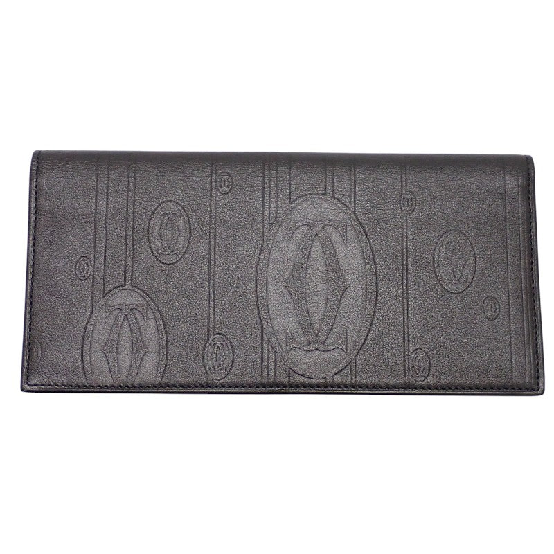 カルティエ CARTIER パシャ ドゥ マトリックス L3001212 長財布 カーフ ブラック メンズ【中古】【Aランク】