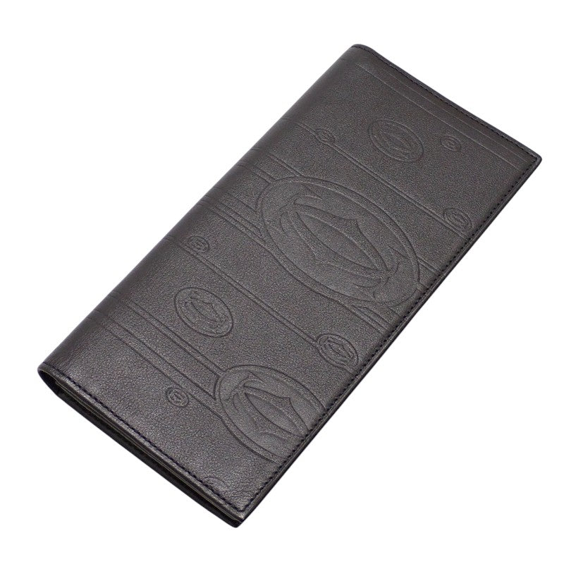 Cartier Pasha de Cartier L3001212 Long Wallet Calf Black Men's [Used] [A Rank]