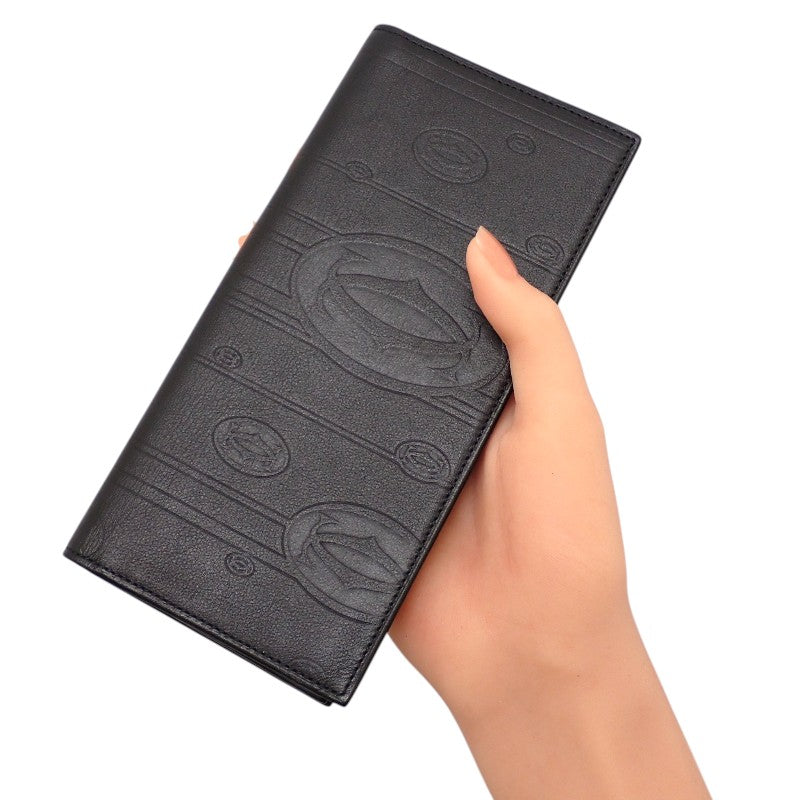Cartier Pasha de Cartier L3001212 Long Wallet Calf Black Men's [Used] [A Rank]