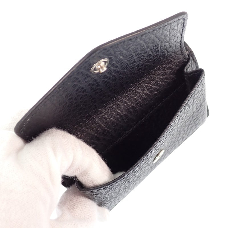 メゾンマルジェラ MAISON MARGIELA 4ステッチ 三つ折り ウォレット S36UI0416P4455T8013 三つ折り財布 グレインレザー 牛革 ブラック レディース メンズ ユニセックス【中古】【Aランク】