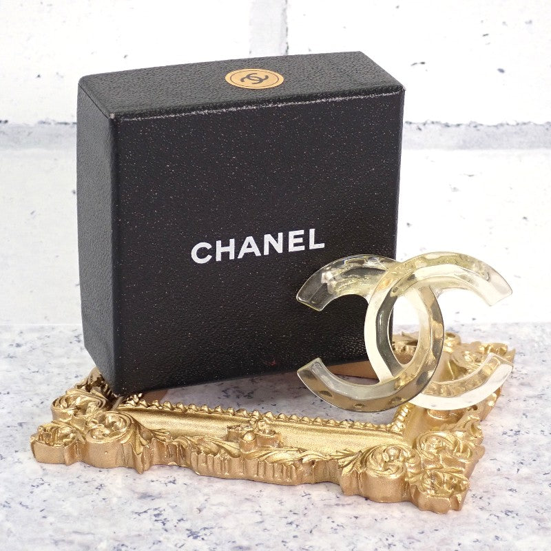シャネル CHANEL ココマーク ブローチ アクリル クリア レディース【中古】【ABランク】