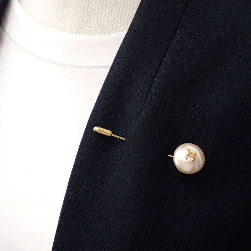 シャネル CHANEL ピンブローチ ブローチ メタル フェイクパール