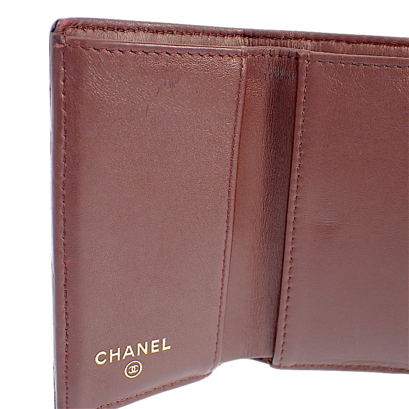 シャネル CHANEL クラシック スモール フラップ ウォレット AP0230 三つ折り財布 キャビアスキン ブラック ゴールド金具 レディース【中古】【ABランク】