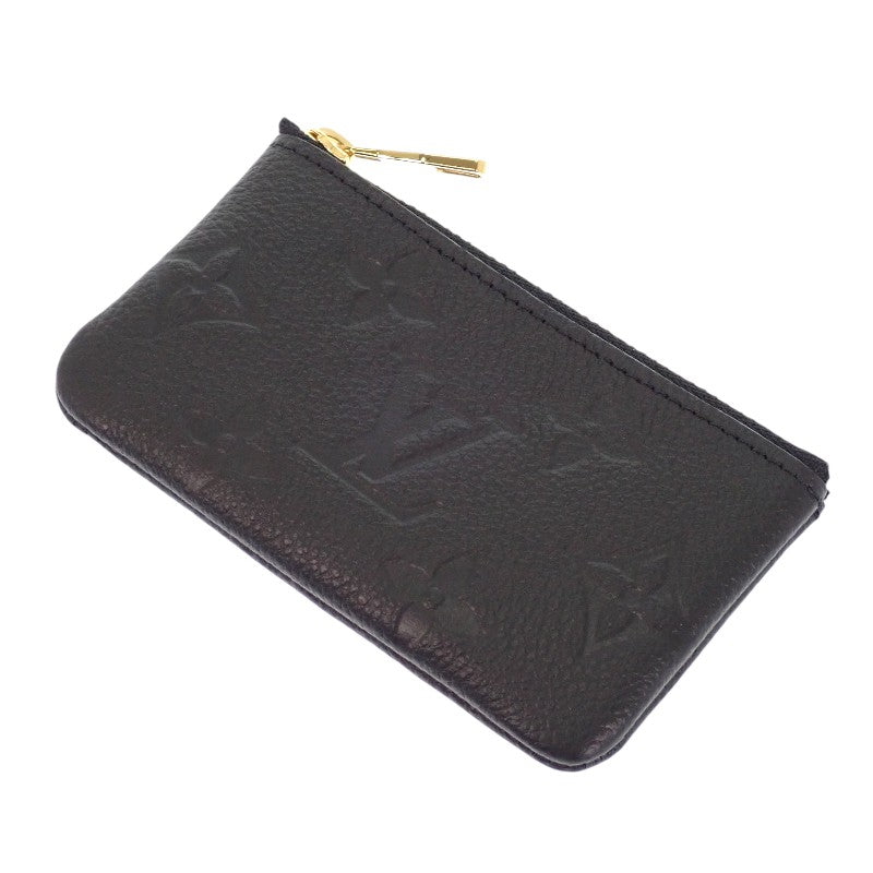 ルイヴィトン LOUIS VUITTON カード＆キーケース ポシェット・クレ M28796 キーケース モノグラムアンプラント ブラック ゴールド金具 レディース メンズ【中古】【Sランク】