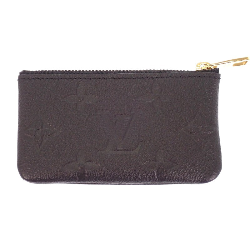 ルイヴィトン LOUIS VUITTON カード＆キーケース ポシェット・クレ M28796 キーケース モノグラムアンプラント ブラック ゴールド金具 レディース メンズ【中古】【Sランク】
