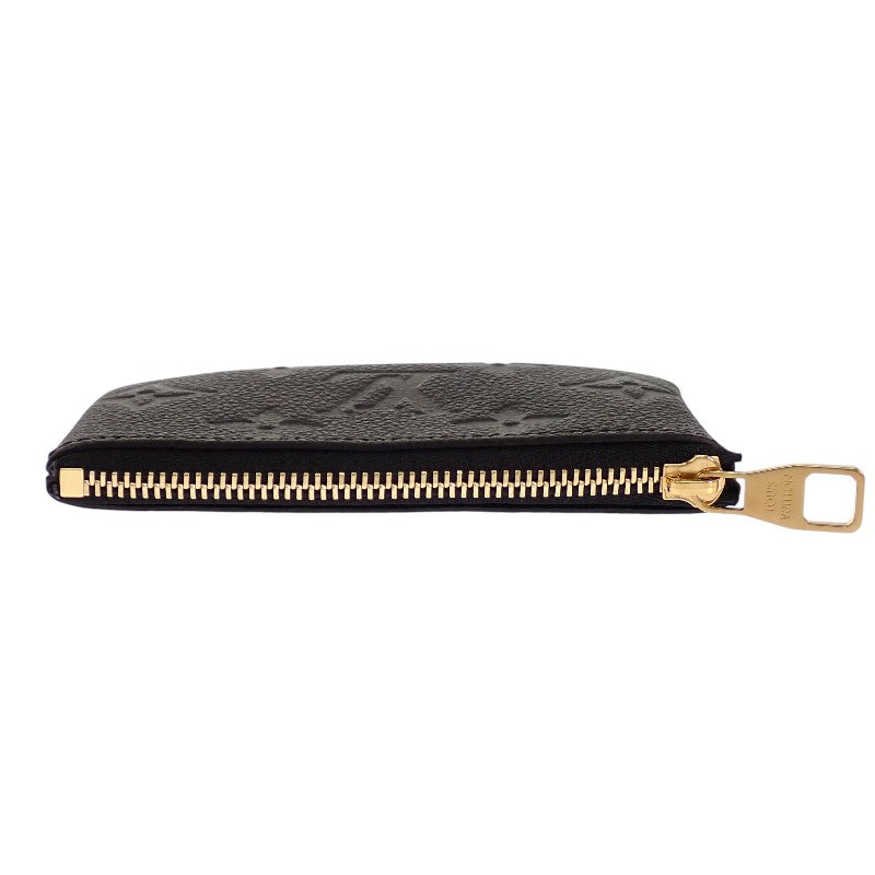 ルイヴィトン LOUIS VUITTON カード＆キーケース ポシェット・クレ M28796 キーケース モノグラムアンプラント ブラック ゴールド金具 レディース メンズ【中古】【Sランク】