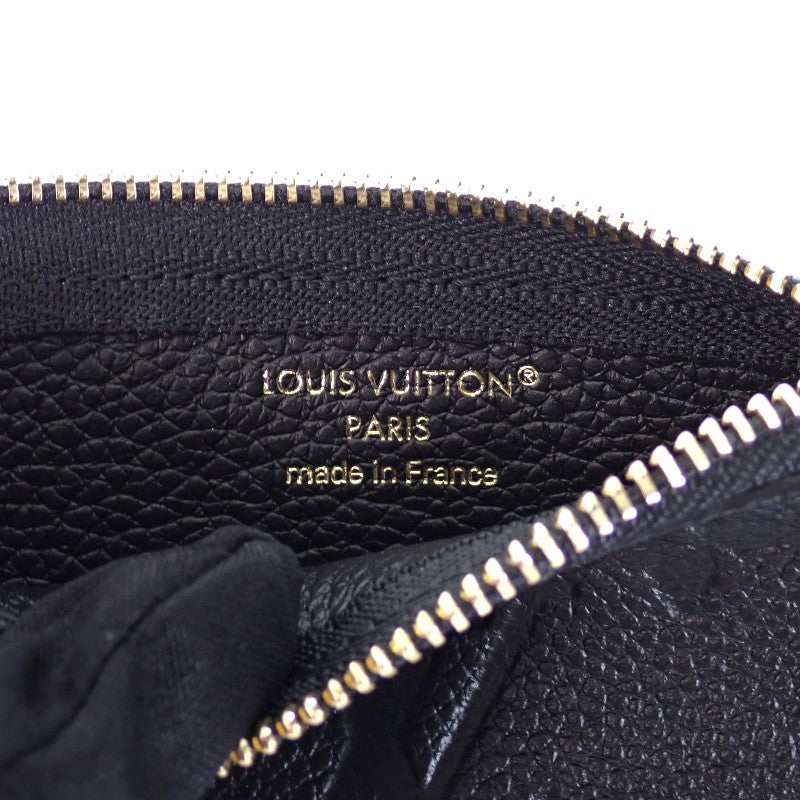 ルイヴィトン LOUIS VUITTON カード＆キーケース ポシェット・クレ M28796 キーケース モノグラムアンプラント ブラック ゴールド金具 レディース メンズ【中古】【Sランク】