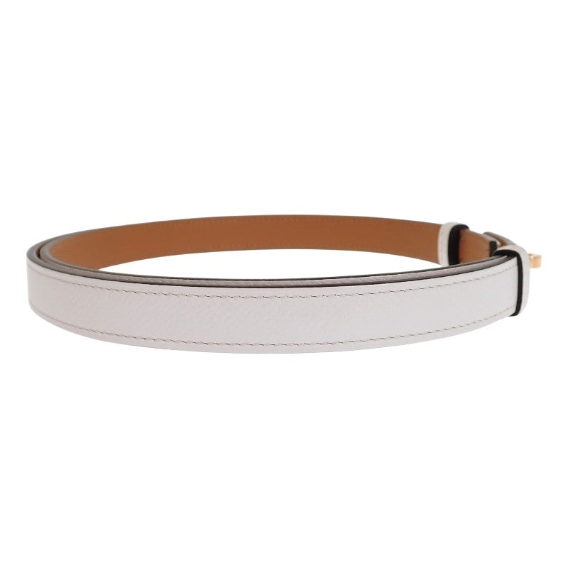 エルメス HERMES ケリー 18 スリム H069853CD01 ベルト ヴォーエプソン ホワイト 55-100cm レディース【中古】【SAランク】