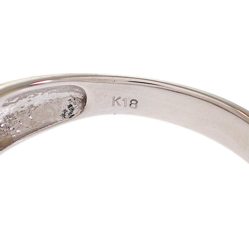 Design Jewelry 25 Ring K18 White Gold Diamond Black Diamond Men's [Used] [A Rank]