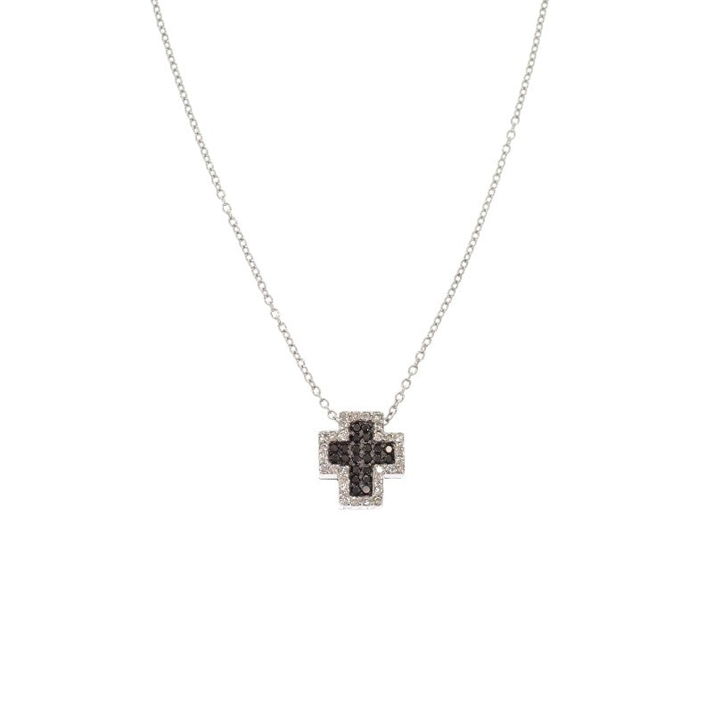 ポンテヴェキオ Ponte Vecchio クロス ネックレス K18ホワイトゴールド