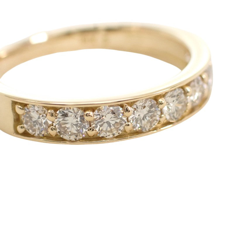 Designer Jewelry Half-Diamond 10 Ring K18 Yellow Gold Diamond Ladies [Used] [A Rank]