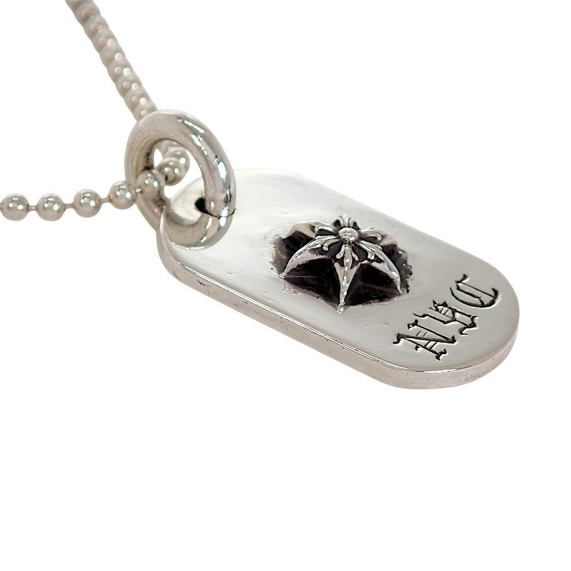 クロムハーツ CHROME HEARTS レイズドスター ドッグタグ ペンダント ネックレス シルバー925 メンズ ユニセックス 希少 人気【中古】【Bランク】 クロムハーツ CHROME HEARTS レイズドスター ドッグタグ ペンダント