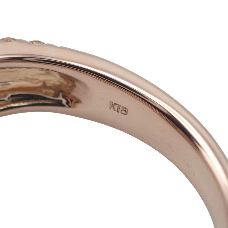 デザインジュエリー 18金 ダイヤモンド 9号 リング K18ピンクゴールド ゴールド ダイヤモンド レディース【中古】【Aランク】