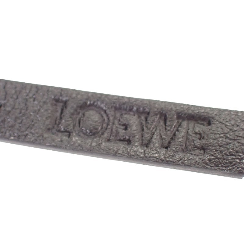 ロエベ LOEWE オウルチャーム フクロウチャーム C880232X04 バッグチャーム フェルト レザー ブラック グレー ゴールド金具 レディース【中古】【ABランク】
