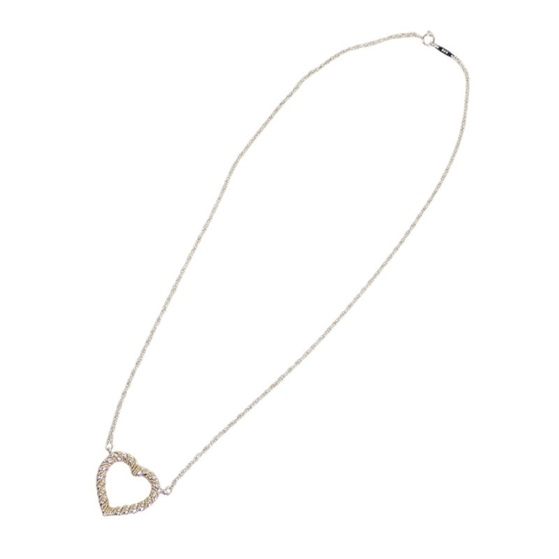 ティファニー TIFFANY&Co. ツイストハート ペンダント ネックレス K18イエローゴールド シルバー925 レディース メンズ ユニセックス【中古】【Aランク】