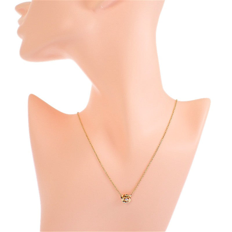 Piaget PIAGET Rose Pendant G33U0081 Necklace K18 Pink Gold Gold Diamond Ladies [Used] [A Rank]