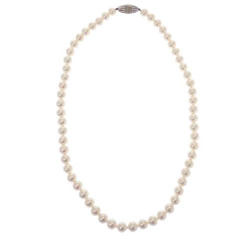 ミキモト MIKIMOTO アコヤ パール ネックレス K18ホワイトゴールド レディース【中古】【Aランク】