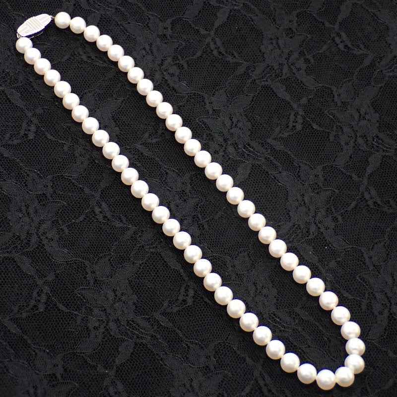 ミキモト MIKIMOTO アコヤ パール ネックレス K18ホワイトゴールド