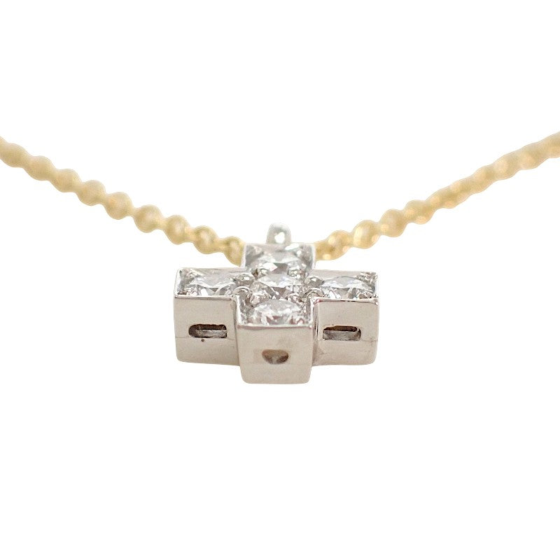 TIFFANY&Co. Crucifix Necklace Pt950 Platinum K18 Yellow Gold Silver Gold Women's Men's [Used] [A Rank]