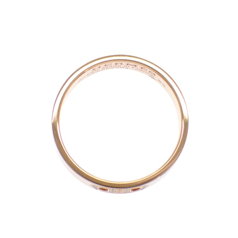 HERMES H Curiosite PM #13 Ring K18 Pink Gold Diamond Women's [Used] [A Rank]