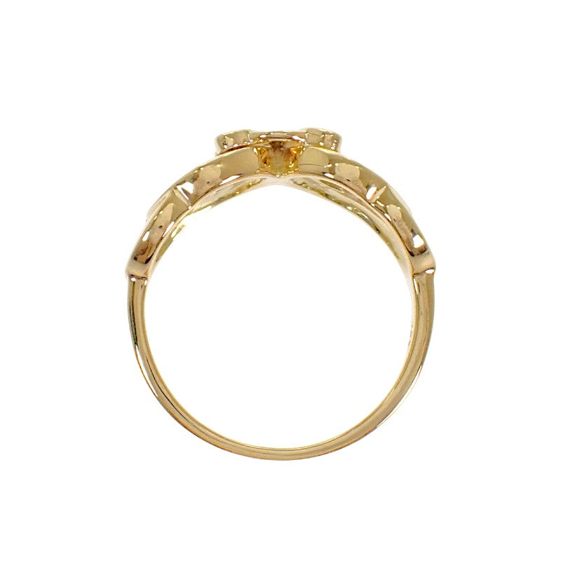 【Negotiating/Orders Not Accepted from Unauthorized Buyers】Celine CELINE Macadam Ring K18 Yellow Gold Diamond Ruby Size 13 Women's Men's 【Used】【A Rank】
