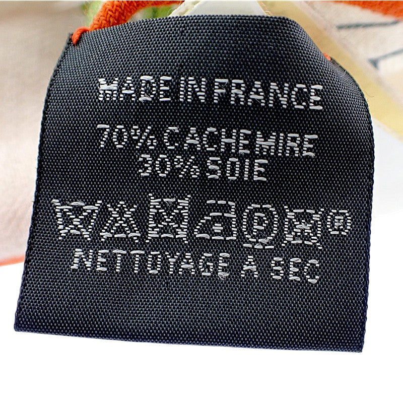 Hermès HERMES Rectangle Colliers de Chiens Imprimeur Fou H694134T 02 Scarf Silk Cashmere Ivory Women's [Used] [SA Rank]