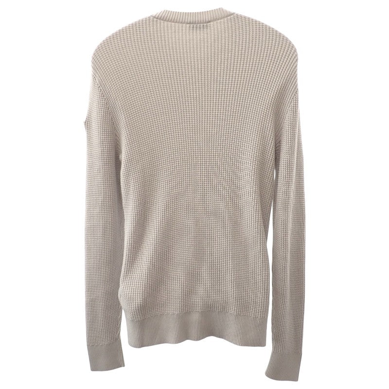 モンクレール MONCLER GIROCOLLO TRICOT ロゴワッペン Lサイズ I20919C00007M1367 セーター トップス コットン グレー メンズ【中古】【Aランク】 モンクレール MONCLER GIROCOLLO TRICOT ロゴワッペン L
