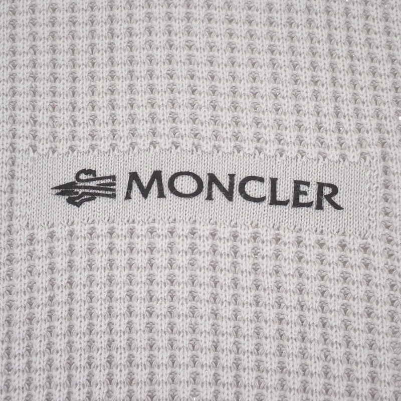 モンクレール MONCLER GIROCOLLO TRICOT ロゴワッペン L I20919C00007M1367 セーター コットン グレー メンズ【中古】【Aランク】