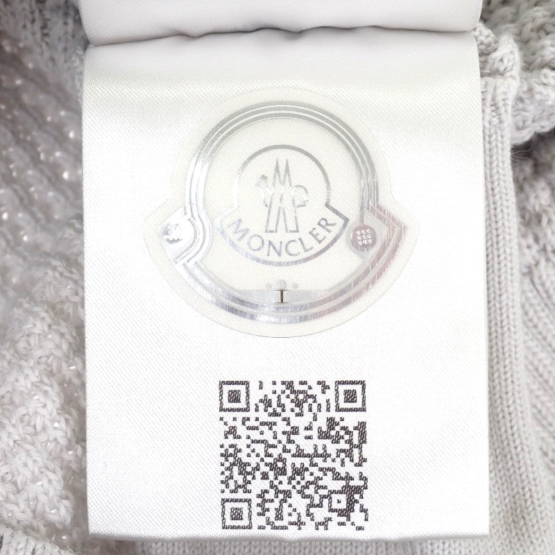 モンクレール MONCLER GIROCOLLO TRICOT ロゴワッペン Lサイズ I20919C00007M1367 セーター トップス コットン グレー メンズ【中古】【Aランク】 モンクレール MONCLER GIROCOLLO TRICOT ロゴワッペン L