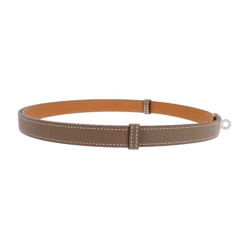 エルメス HERMES ケリー18 ベルト ヴォーエプソン ベージュ エトゥープ