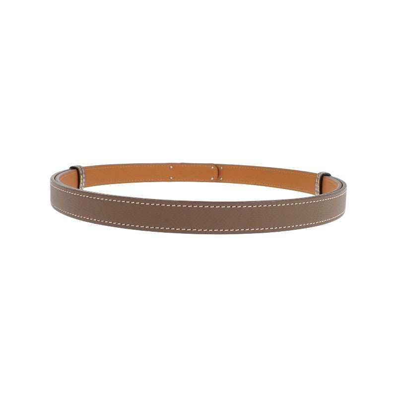 エルメス HERMES ケリー18 ベルト ヴォーエプソン ベージュ エトゥープ シルバー金具 レディース【中古】【Aランク】