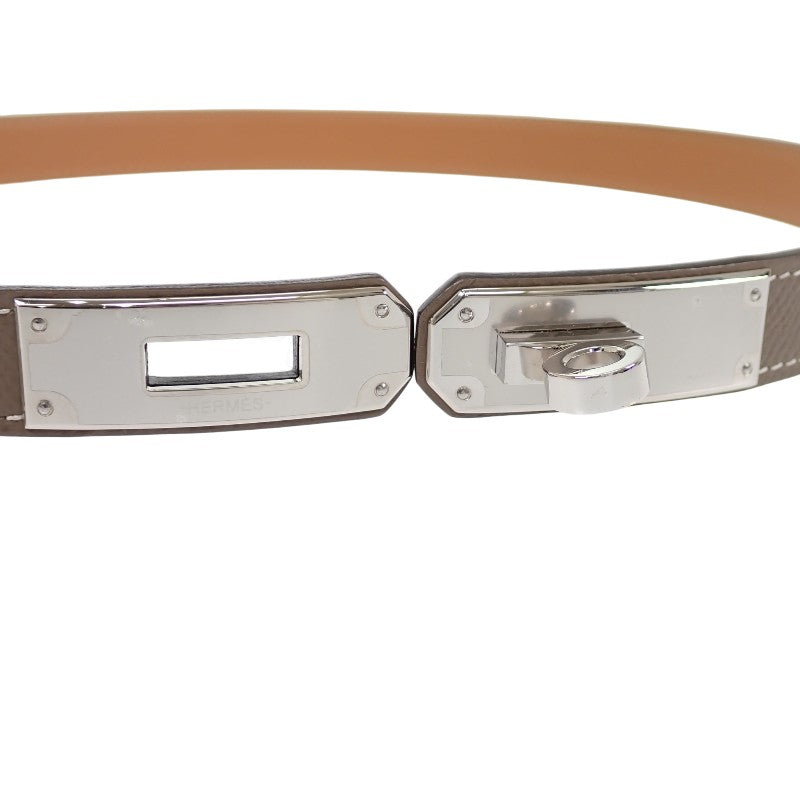 エルメス HERMES ケリー18 ベルト ヴォーエプソン ベージュ エトゥープ