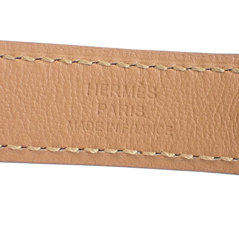 エルメス HERMES ケリー18 ベルト ヴォーエプソン ベージュ エトゥープ シルバー金具 レディース【中古】【Aランク】