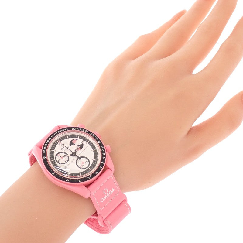 し*い様 オメガ×スウォッチ　ピンクムーン限定品　超希少　純正ベルト付 スウォッチ Swatch オメガ OMEGA ミッショントゥザピンク ムーン