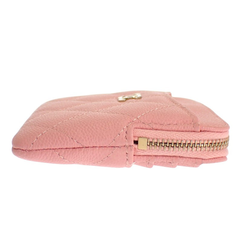 シャネル CHANEL クラシックジップ AP2061_B10583_U2360 コインケース キャビアスキン ピンク ゴールド金具 レディース【中古】【Aランク】