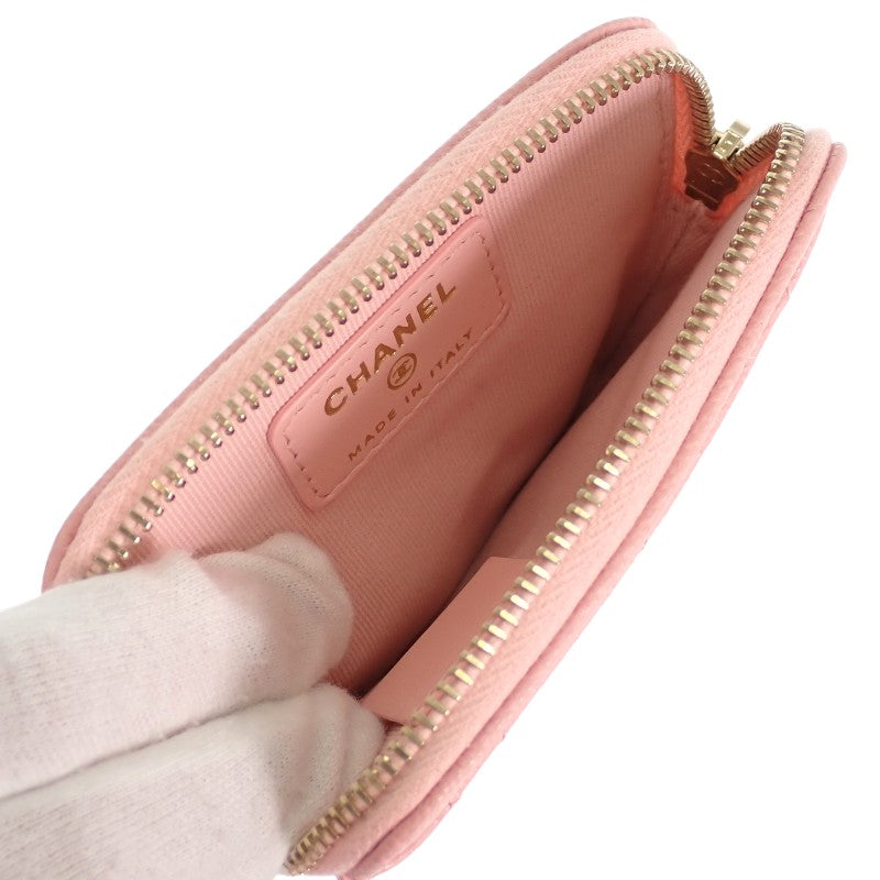 シャネル CHANEL クラシックジップ AP2061_B10583_U2360 コインケース キャビアスキン ピンク ゴールド金具 レディース【中古】【Aランク】