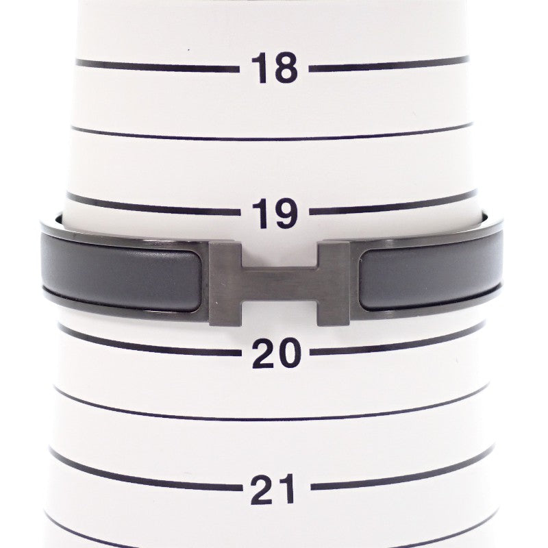 エルメス HERMES ブレスレット クリックHH H703203FK01_T5 バングル エナメル レザー ソーブラック メンズ レディース【中古】【Aランク】