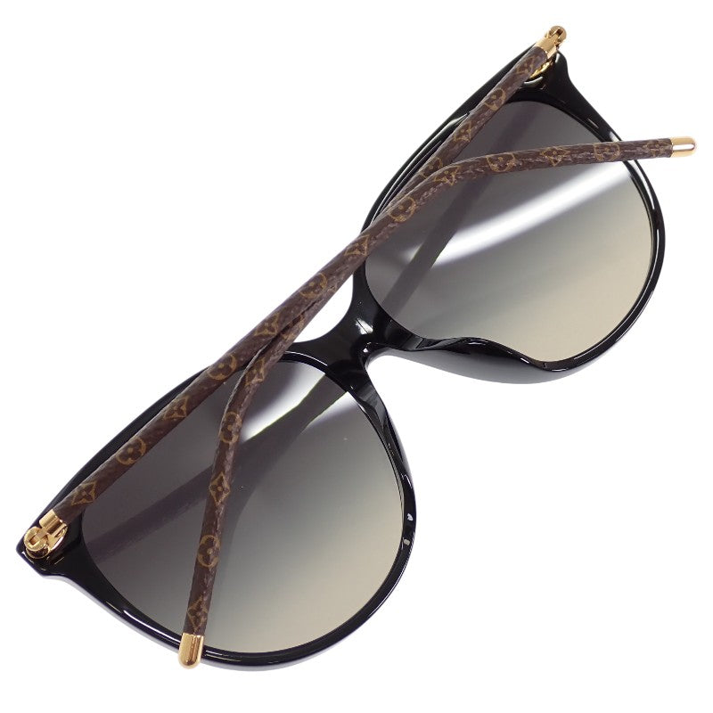 ルイヴィトン LOUIS VUITTON LVファースト・ラウンド Z1710E サングラス モノグラムキャンバス アセテート ブラック モノグラム ゴールド金具 レディース メンズ ユニセックス【中古】【Aランク】