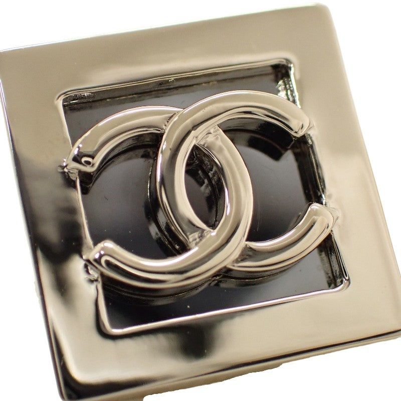 シャネル CHANEL CCスクエア ココマーク ロゴ A23B刻印 ピアス メタル ゴールド ブラック レディース【中古】【Aランク】