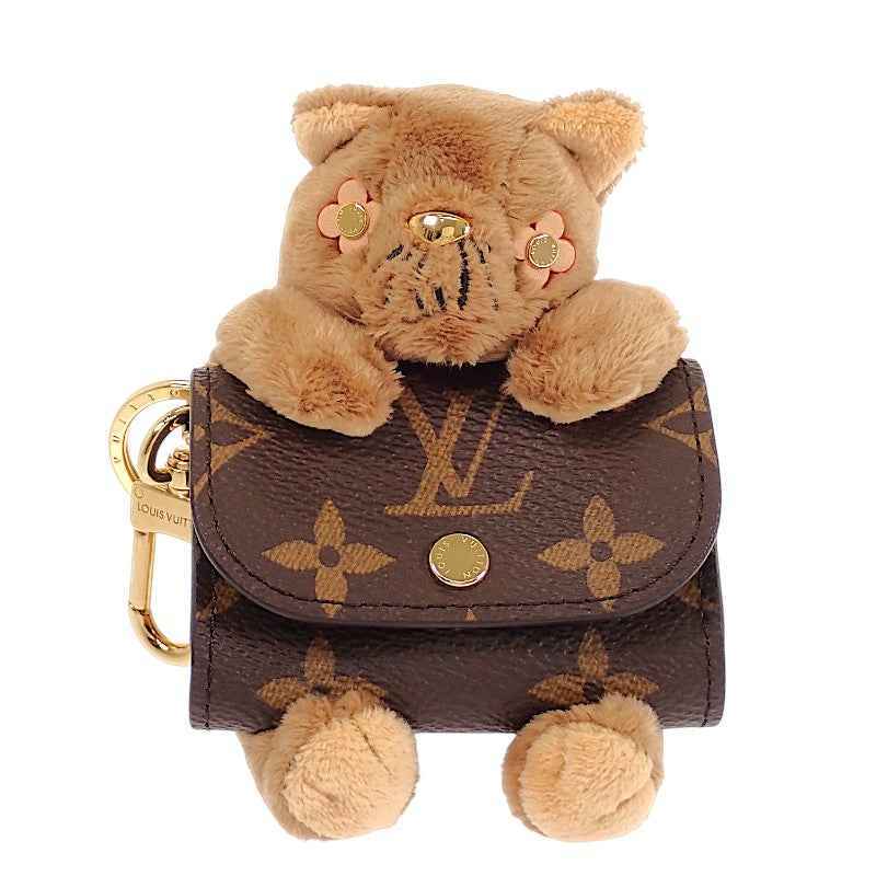 ルイヴィトン LOUIS VUITTON LVキュートモノグラム M03748 バッグチャーム モノグラムキャンバス ブラウン ゴールド金具 レディース【中古】【Aランク】