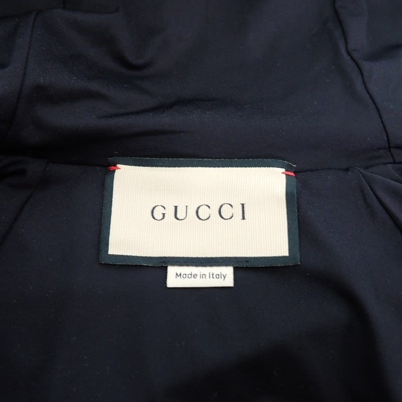 GUCCI Zip Hoodie S 716761 XJETV Hoodie Nylon Polyurethane Black