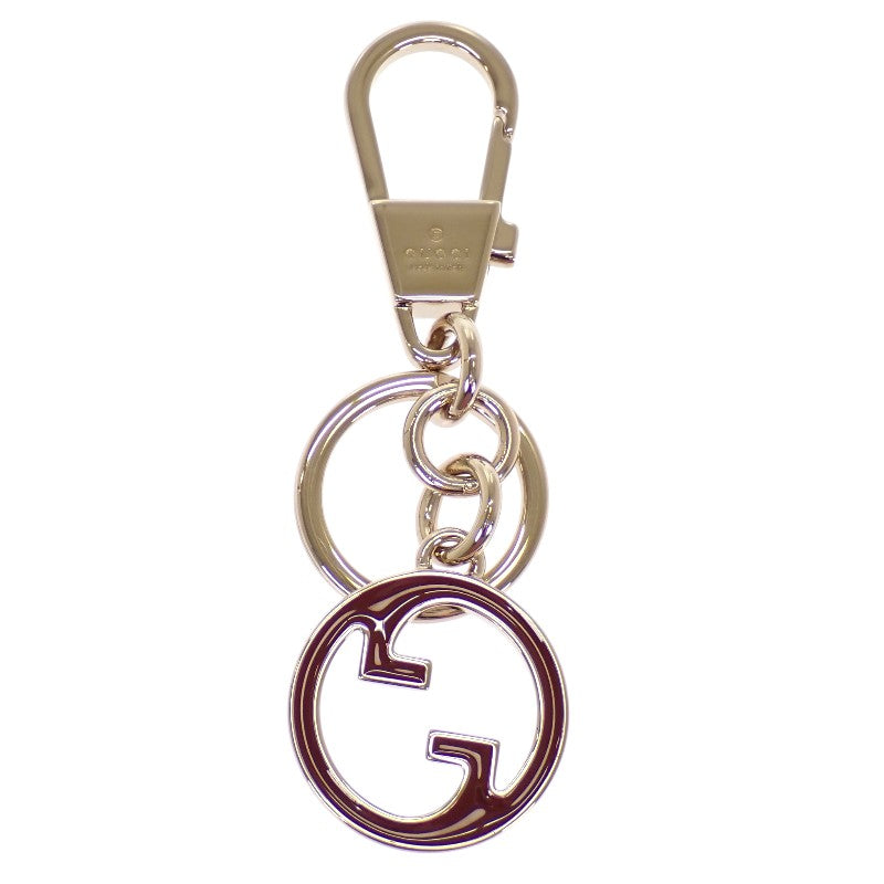 グッチ GUCCI ブロンディキーチェーン 818798_I11DS_8041 バッグチャーム メタル ゴールド ロッソアンコーラ レディース【中古】【Aランク】