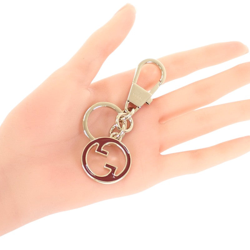 グッチ GUCCI ブロンディキーチェーン 818798_I11DS_8041 バッグチャーム メタル ゴールド ロッソアンコーラ レディース【中古】【Aランク】