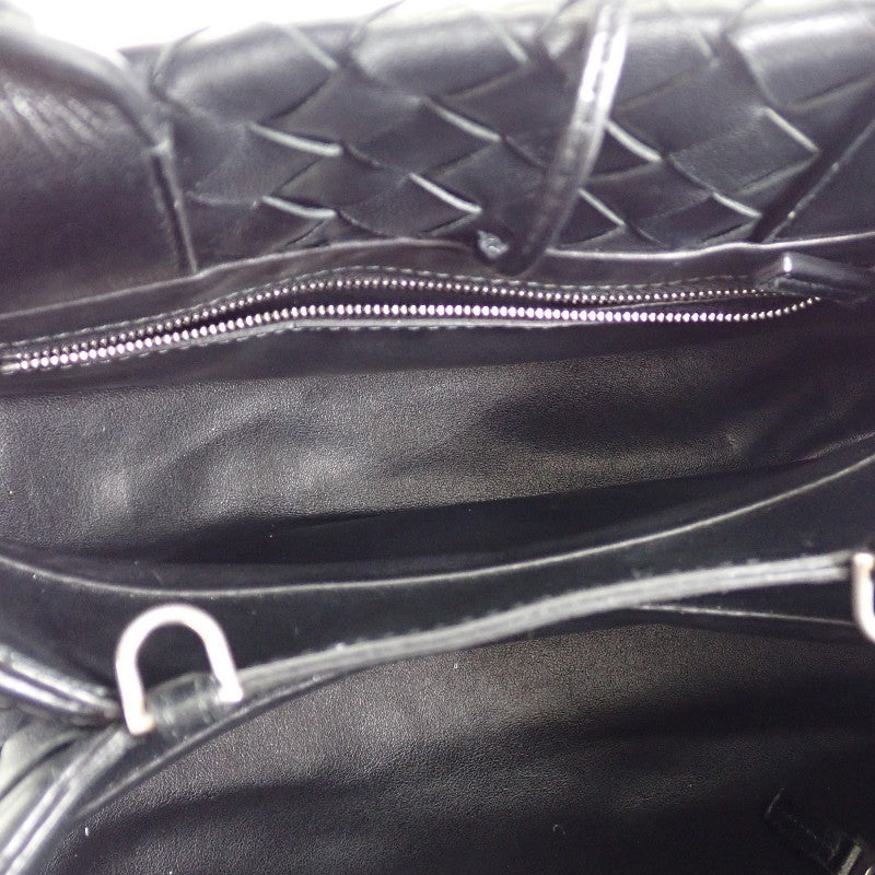 ボッテガヴェネタ BOTTEGA VENETA ハンドバッグ 607326VCPP18803 2WAYバッグ イントレチャート ブラック シルバー金具 レディース【中古】【ABランク】