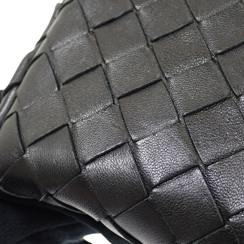 ボッテガヴェネタ BOTTEGA VENETA ハンドバッグ 607326VCPP18803 2WAYバッグ イントレチャート ブラック シルバー金具 レディース【中古】【ABランク】