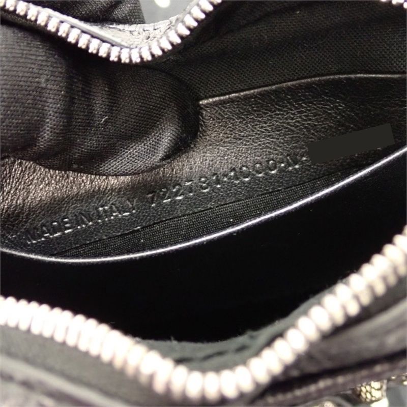 バレンシアガ BALENCIAGA LE CAGOLE ルカゴール ハートミニ 722781_1VG9Y_1000 ショルダーバッグ ラムスキン ブラック シルバー金具 レディース【中古】【ABランク】