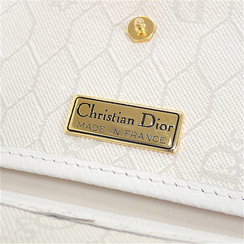 ディオール Dior チェーン ショルダーバッグ PVC レザー ホワイト レディース【中古】【ABランク】