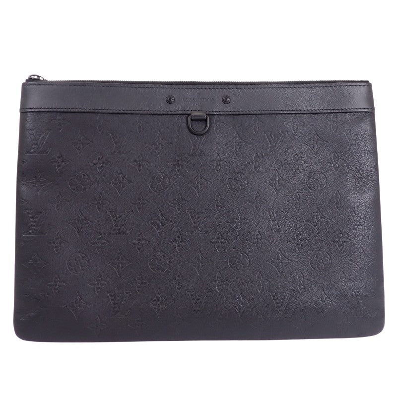 ルイヴィトン LOUIS VUITTON ポシェット・ディスカバリー M62903 モノグラム クラッチバッグ レザー モノグラム・シャドウ ブラック ブラック金具 メンズ【中古】【ABランク】